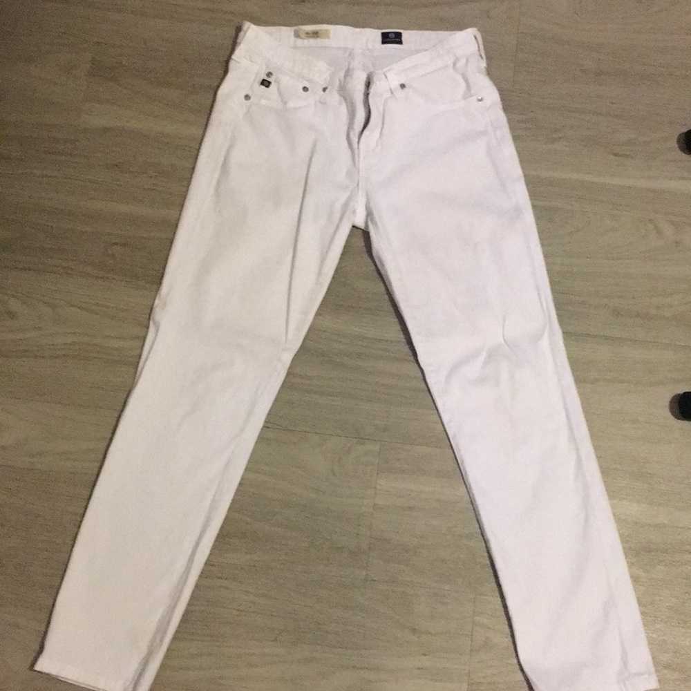 Perfect condition AG velvety white jeans
